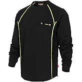 BOCOMAL FR Shirts for Men Melt Pocket Lightweight Crew T-Shirt NFPA2112/CAT2 Fire Resistant Work Shirt