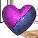 Tomus-UNI Mermaid Sequin Pillow with Insert, 13''X15'' Heart Magic Reversible Sequins Cushion for Home Decor(Blue/Purple)