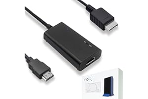 HDMI Cable for PlayStation 2 & PlayStation 1 Console (PS2 & PS1), PS1/PS2 to HDMI Adapter with True RGB Signal Output (100% I