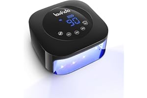 UV Light for Nails, Lavinda UV Nail Lamp 54W Rechargeable Nail Dryer Gel Polish Light with Large Touch Display, Professional Fast Curing Lamp with 4 Timer Setting Auto Sensor for Salon & Home