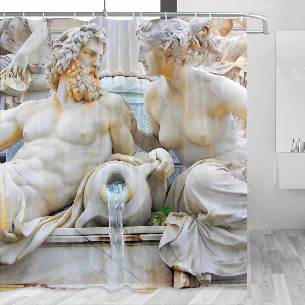 Austria Vienna Shower Curtain Travel Bathroom Decor Set with Hooks Polyester 72x72Inch(YL-00440)