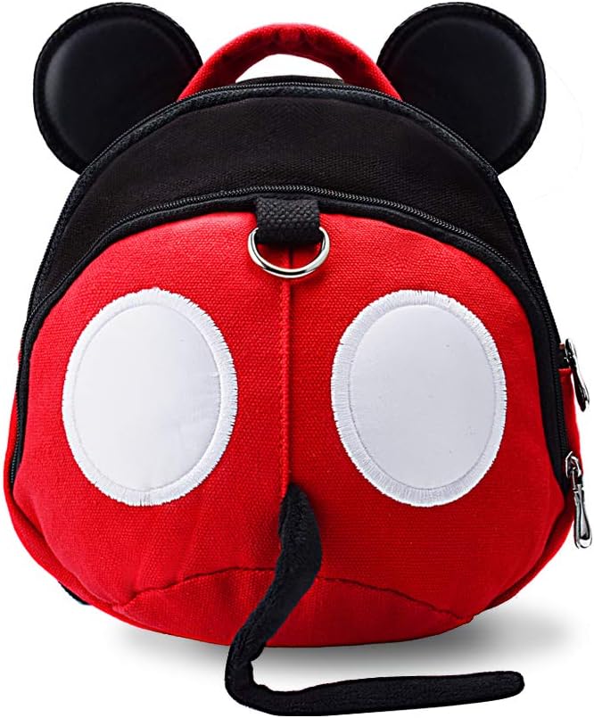 Ibestby Mini Toddler Backpack with Anti-Lost Harness Safety Backpack for Boys and Girls Age 1-3 Years Old