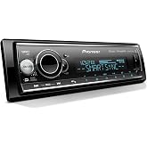 Pioneer MVH-S720BHS 1-Din Car Stereo with Bluetooth, USB, HD Radio | Digital Media Receiver, SiriusXM, Color Change, FLAC, Voice Control, 50W x 4 Output, 13-Band EQ, AM/FM, Hi-Volt RCA Preouts