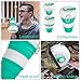 CREATELIFE Collapsible Travel Cup - Multifunctional Silicone Folding Camping Cup Sport bottle with Lids - Expandable Scald-proof Drinking Cup - BPA Free, Portable Bottle (Teal)