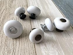 Drawer Knob Ceramic Cabinet Pull Handle Silver