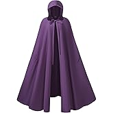 SightYoung Women Renaissance Cloak with Arm Holes,Medieval Cloak with Hood,Adult Hobbit Cape Halloween