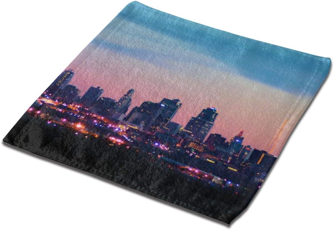 LQLDHJ Kansas City Missouri Hand Salon Towels Quick Dry Absorbent for Hand Gym Hair Care