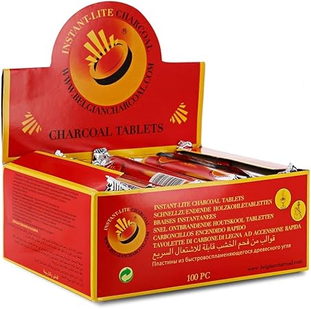 caja, iluminación rápida narguile carbón x 10 (pacchetto): Amazon.es: Hogar
