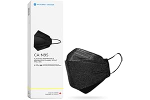 PPE Supply Canada CA‑N95 Respirator (N95 Equivalent) – 4‑Layer Disposable Mask, Made in Canada, Large Size (10‑Pack)