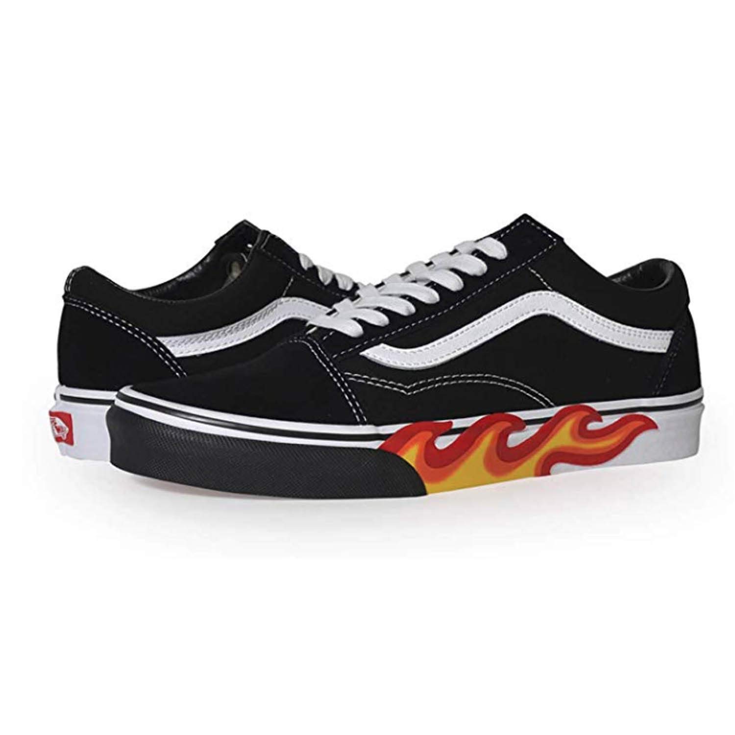 vans flame cut out old skool shoes
