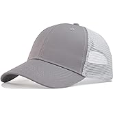 TSSGBL Classic Mesh Trucker Hat, Small & OSFM & XXL Options, Men Women Basic Adjustable Snapback Plain Blank Baseball Cap