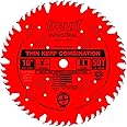 Freud Thin Kerf Combination Saw Blade with Premium TiCo Hi-Density Carbide Combination Blend for Maximum Performance - 10" Diameter, 50 Teeth, Comb Grind - LU83R010