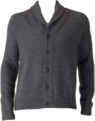 gray button up sweater