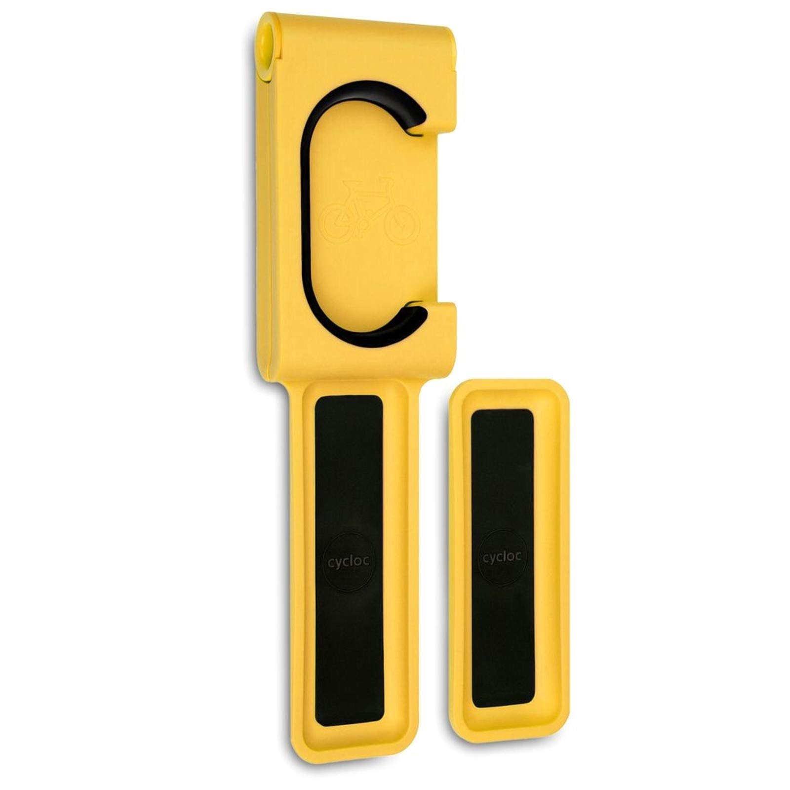 Cycloc Endo - Wall Mount Bike Storage Rack – Vertical Wheel Hung Cycle Storage - Yellow