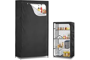 Alickwang 600D Heavy Duty Waterproof Dustproof Wire Shelf Cover,Storage Shelves Cover With Zipper,For Outdoor Metal Shelving 