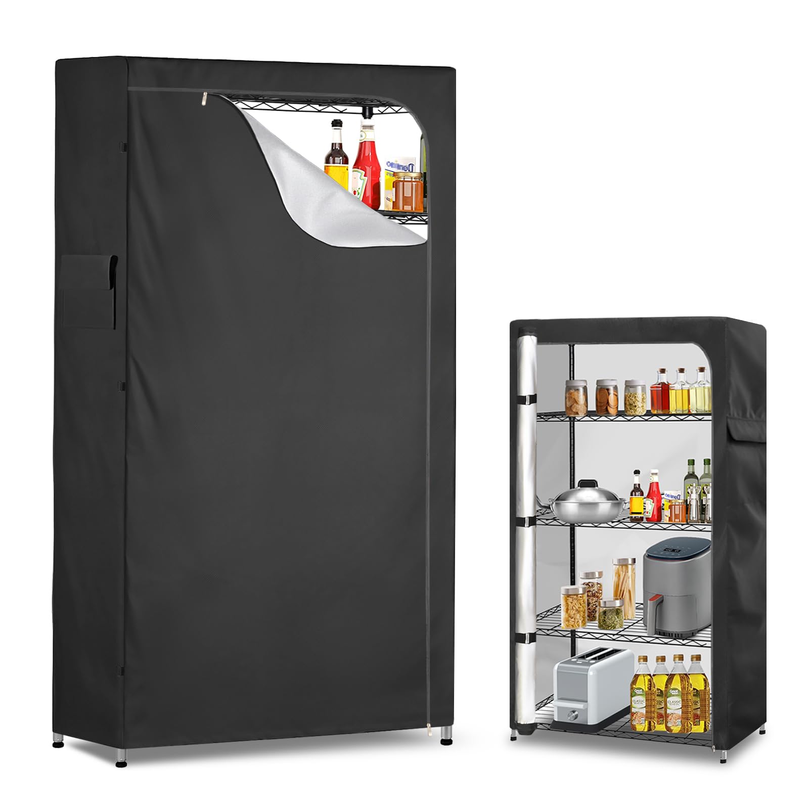 Storage Racking With Cover Alickwang Storage Shelf Covers for Wire Shelving,600D Heavy Duty ...