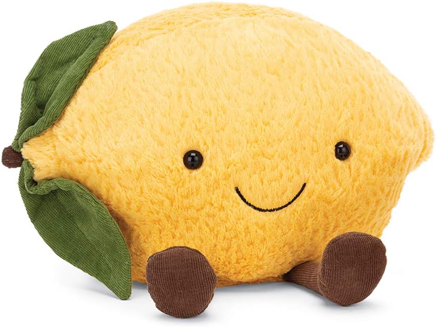 Jellycat Amuseables Lemon Food Plush, Medium 9 inches Toys