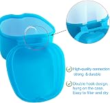 Keedolla Denture Cup Orthodontic Retainer Case Blue with Brush Basket Lid view 6