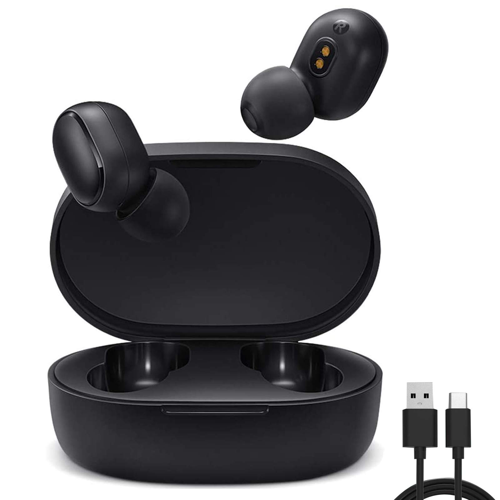 WANFEI For Xiaomi Redmi AirDots 2, 2020 Original TWS Bluetooth Earphones Wireless Headphones Stereo Bass 300mAh Charging Box Stereo Sound Mini Wireless Headset IPX4 with Microphone