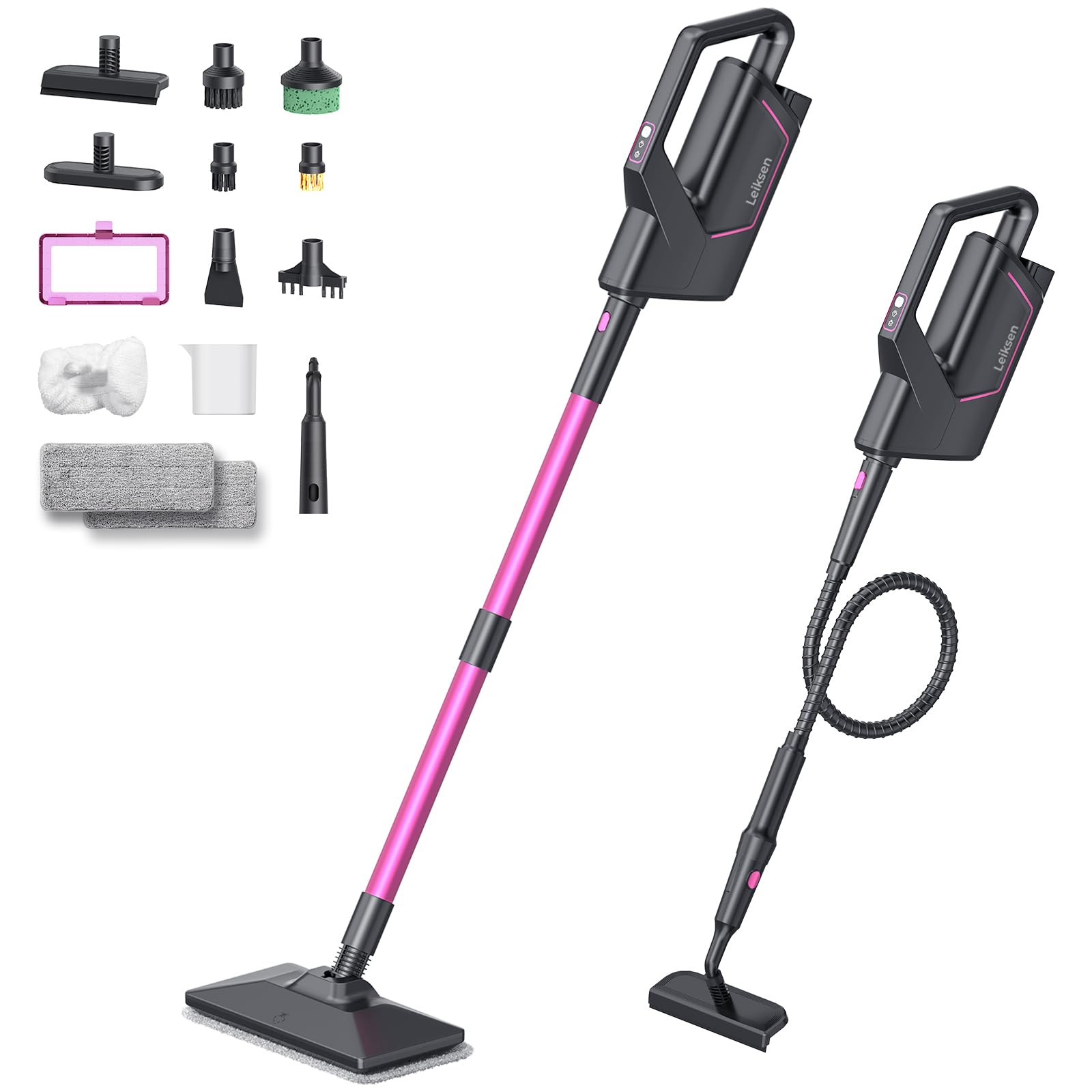 Photo 1 of 12-in-1 Steam Mop, Detachable Steam Cleaner, Extendable Hose, 23FT Power Cord, 440ml Removable Tank, 260°F Floor Steamer, 3-Level Control, Multi-Purpose for Hardwood, Tile, Grout, Windows, Kitchen