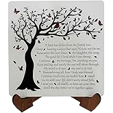 KLbyLe Wooden Sympathy Plaque with Stand – A Limb Has Fallen from The Family Tree Memorial Sign – Bereavement Condolence Gifts for Loss of Loved One – Tabletop Remembrance Decor