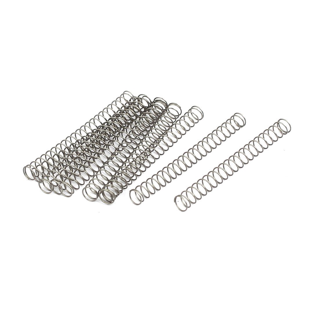 sourcingmap Compression Spring,304 Stainless Steel,4mm OD,0.3mm Wire Size,40mm Free Length,Silver Tone,10Pcs