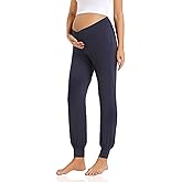 Foucome Women's Maternity Pants Comfy Lounge Workout Leggings Underbelly Stretchy Pregnancy Joggers Sweatpants