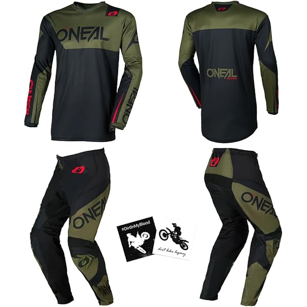 Amazon.com: MX Outfit O'Neal Element Warhawk Red Men (W28/Small