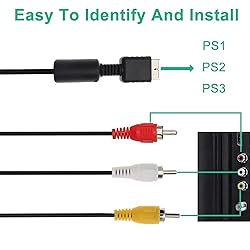 Power Cord and AV Cable for PS1 PS2 PS3, PS2 PS3 AV
