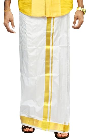 The Chennai Silks - Men's Pure Silk Dhoti(1.27 X 3.65m)