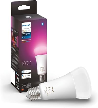 Philips Hue White & Color Ambiance E27 LED Bulb 1600 lm Bluetooth & Alexa