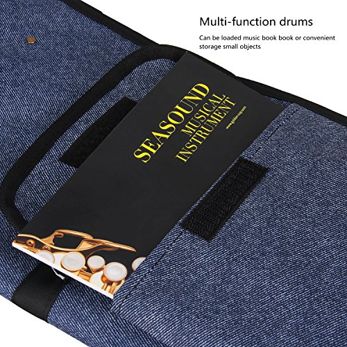 Mugig Drumstick Bag, Super Volume Support 12 Pairs Drumstick & Sheet Music and Small Accessorie for Drumstick (Blue) - Thumbnail 2
