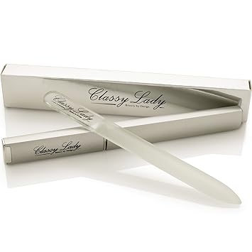 ClassyLady Professionelle Kristallglasfeile mit Koffer - Premium-Kristallnagelfeile - Luxus-Qualität Kristallnagelfeile Set -