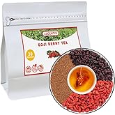 Goji Dodder Seed Five Flavor Berry Men’s Herbal Blend Tea – 枸杞菟丝子五味子茶 – 3.5oz/100g (30 Pyramid Tea Bags), Natural, Caffeine-Free, Non-GMO, Supports Vitality & Wellness