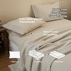 Simple&Opulence 100% Linen Sheet Set with
