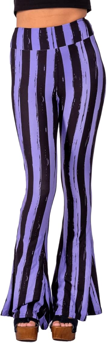 black pants with purple stripe
