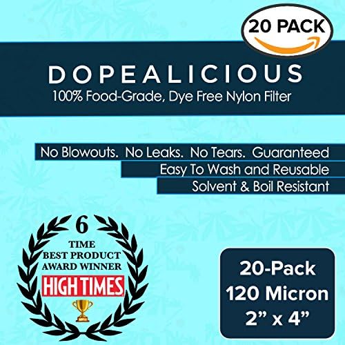 120 Micron Rosin Press Filter Bags | 2" x 4" Inch | 20-pack | ✭ AWARDED BEST FILTER BY HIGH TIMES 6x ✭