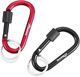 BEEWAY Locking Carabiner 8 Pack Aluminum D-Ring Key Chain Clip Camping Hiking view 3