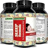 Natural Sleep Aid Pills the Best Herbal Sleeping Formula with Melatonin, GABA, L Theanine and 5 HTP Top OTC Revitalizing Supplement Stack Fall Asleep Fast  for Adults by Natures Design