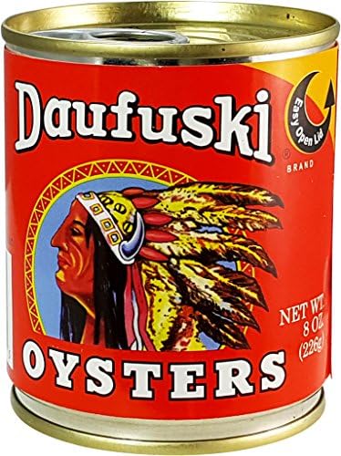 Daufuski Boiled Oysters (Pack of 3), 8 oz Cans