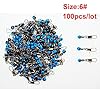Shaddock-Fishing-100-Pack-Double-Color-Sinker-Slides-Move-Plastic-Swivel-with-Interlock-Snap-Fishing-Fishing-Tackle-Accessories