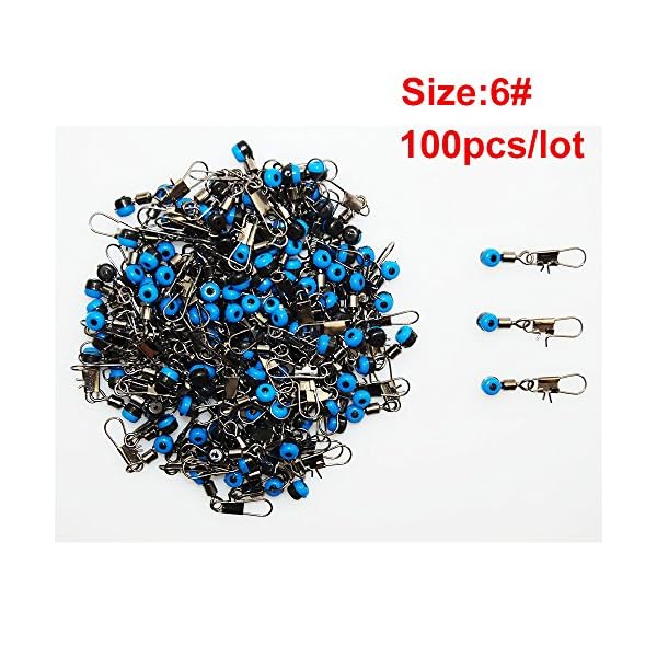 Shaddock-Fishing-100-Pack-Double-Color-Sinker-Slides-Move-Plastic-Swivel-with-Interlock-Snap-Fishing-Fishing-Tackle-Accessories