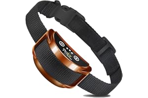 PetJoy Dog Bark Collar, Barking Training Collar Waterproof & Rechargeable, Automatic Shock Control Prong Collar with Beep & Shock for Small Medium Large Dogs(Brown)