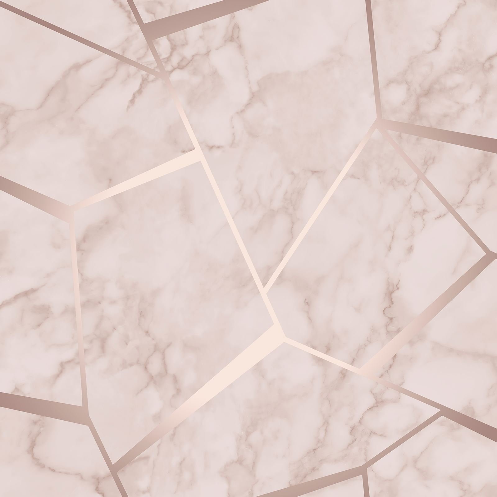 Fine Decor Fractal Geometric Marble Wallpaper Rose Gold FD42264