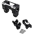 POWER JAMES Black 1.25" 1 1/4 inch Handlebar Risers with Instrument Gauge Cutout for Harley Davidson Breakout FXBRS, Street Bob 55900103