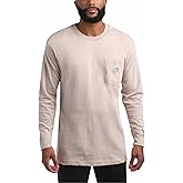 Bass Creek Outfitters Mens Long Sleeve Shirt - Heavyweight Crewneck Long Sleeve Work Shirts for Men with Pocket Tee (M-XXL)