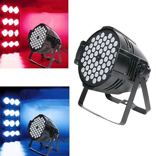 WWJQ Led Par Luz Disco, 3W 54LED DMX512 RGB 7 Modos de iluminación ...