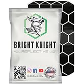 Bright Knight Decals Hexagon Reflective Stickers for Helmet, Black | Motorcycle Helmet Stickers, 3M Waterproof Reflective Vinyl Tape for Hard Hats, Cars, and Bike Decals for Night Visibility