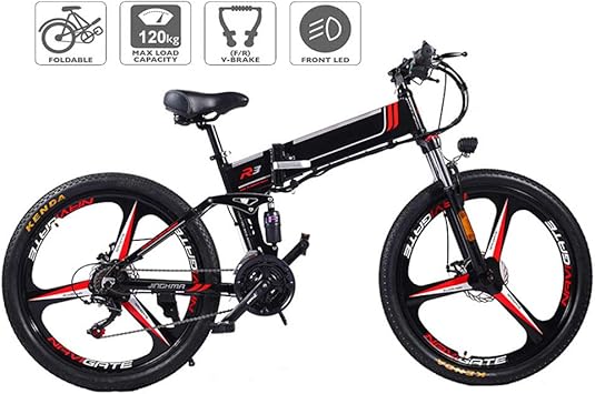 Amazon 電動自転車eバイク折りたたみ軽量350w 48vモーター 折りたたみマウンテン自転車 ファットタイヤebike 電動スクーター 折りたたみ自転車用21スピードシフターアクセラレータ 黒 Xcmenl 電動自転車