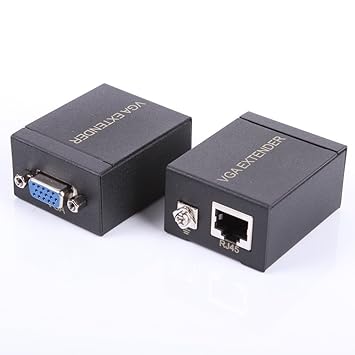 VGA Signal 60M Extender Over RJ45 Cat Cat 5e Cat6 Network Cable ( 1 Transmitter + 1 Receiver ) Only from M.P.Enterprises